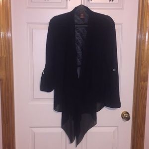 Multiples Black drape jacket